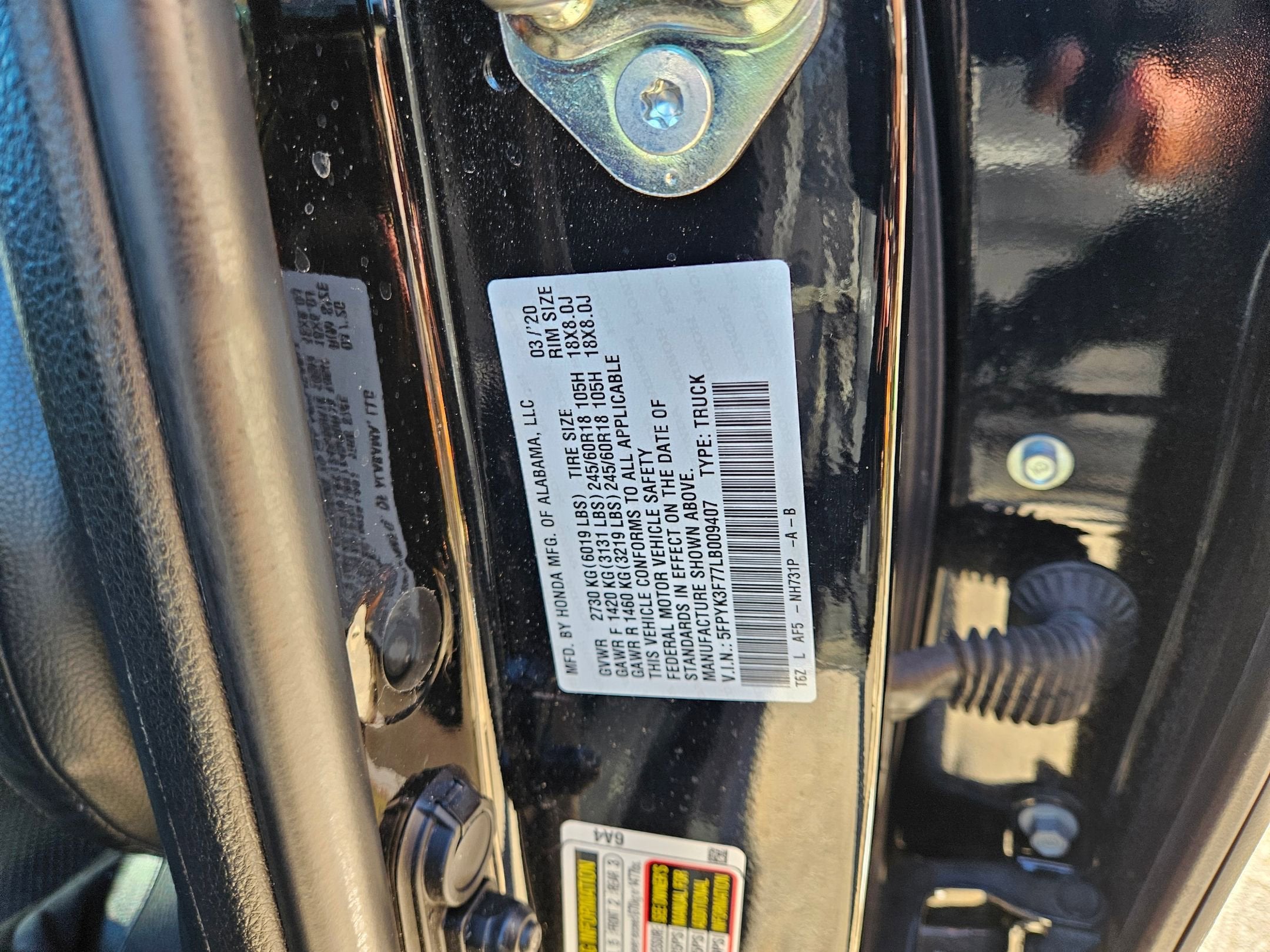 2020 Honda Ridgeline RTL-E