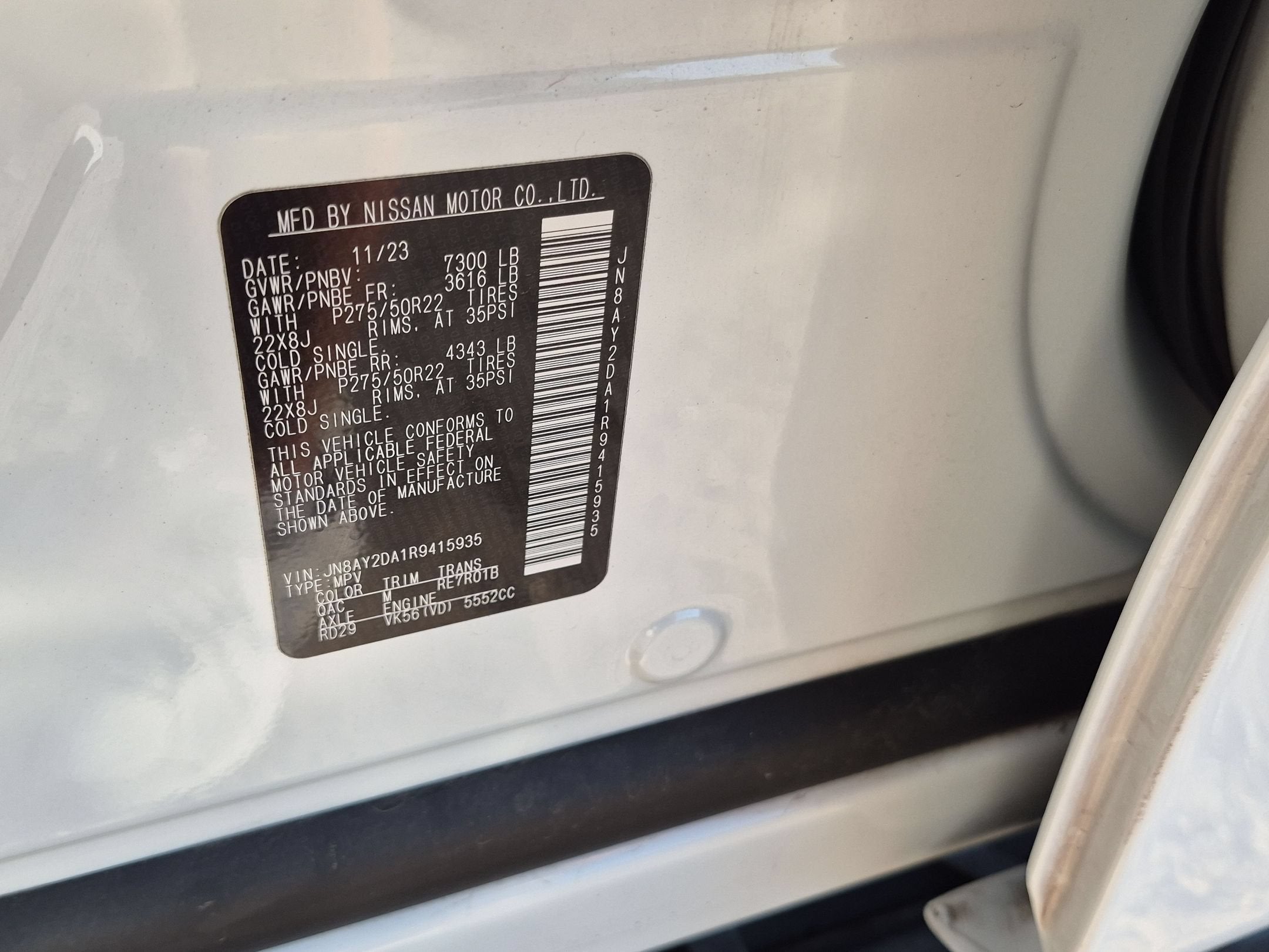 2024 Nissan Armada Platinum 2WD