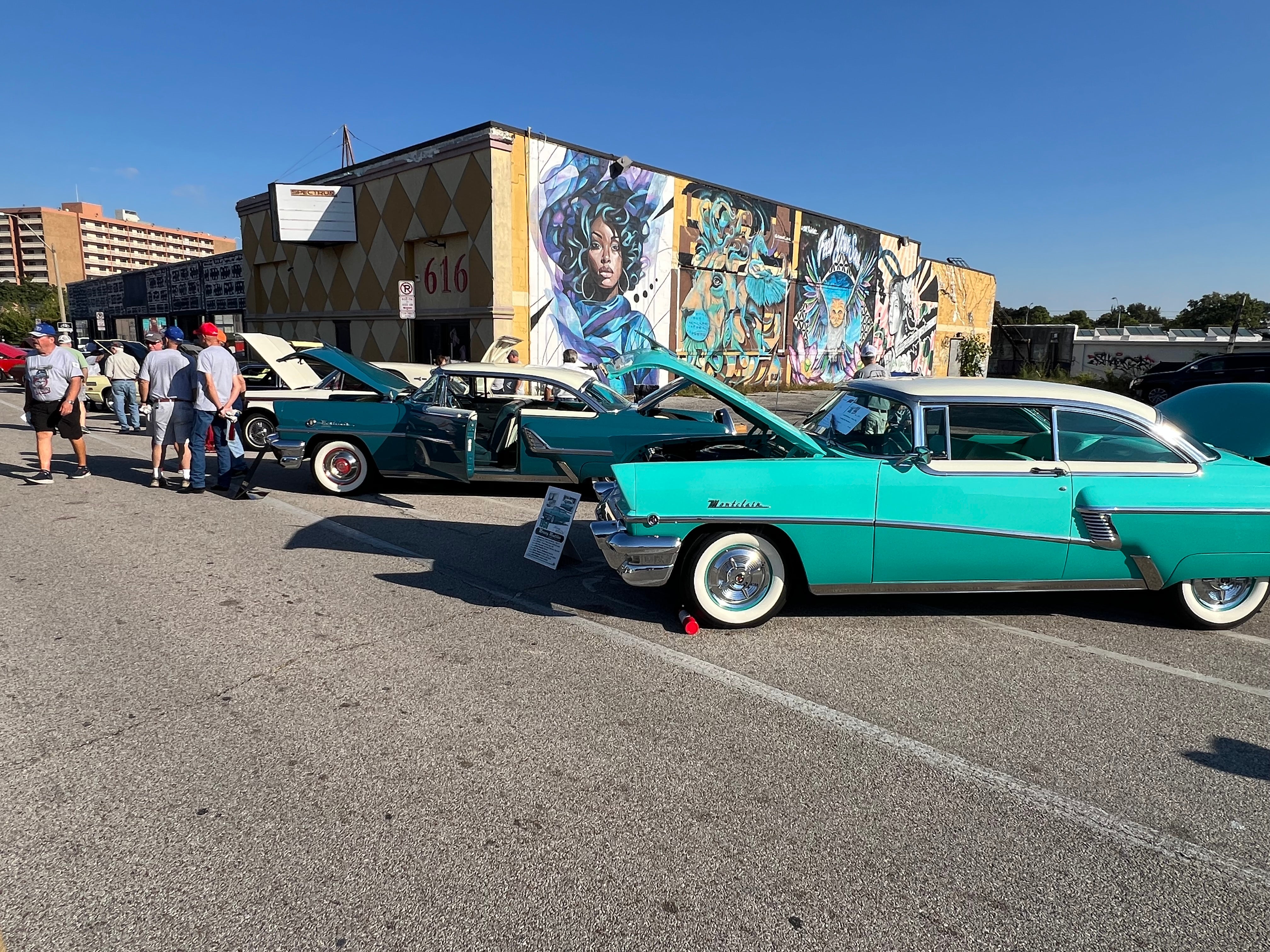 Edge Motor Museum car show crowd and vehicles