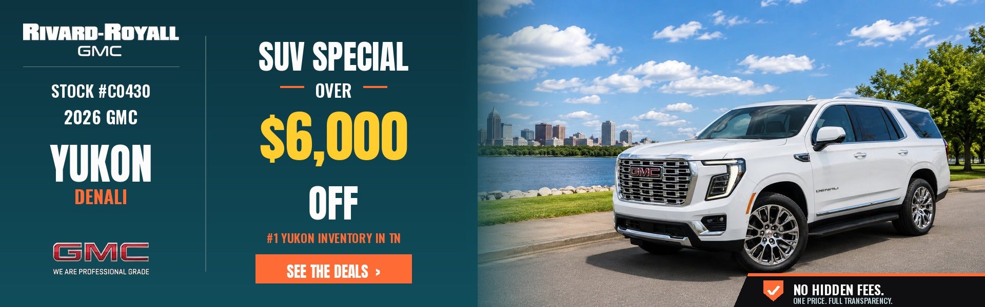 2026 GMC Yukon Denali - #1 in TN, over $6k off