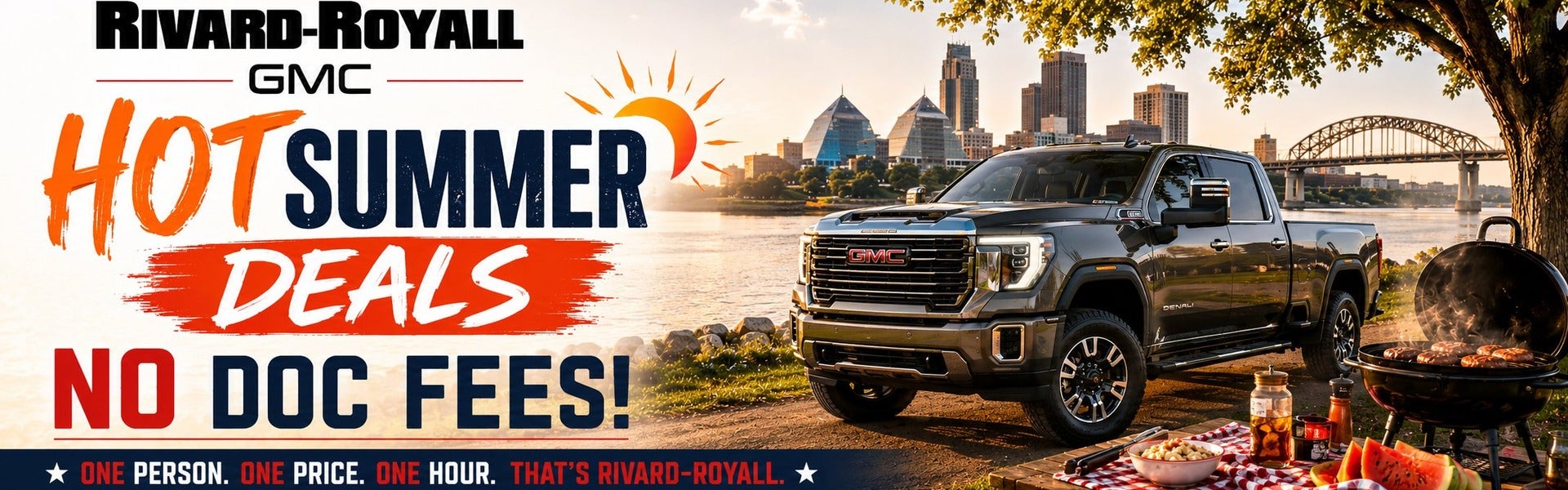 Rivard-Royall GMC Hot Summer Deals - No Doc Fees