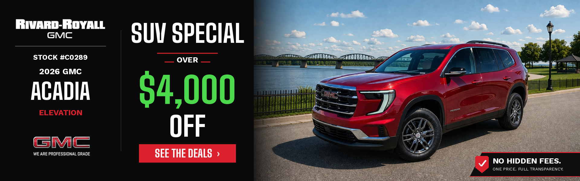 2026 GMC Acadia Elevation - Over $4,000 Off