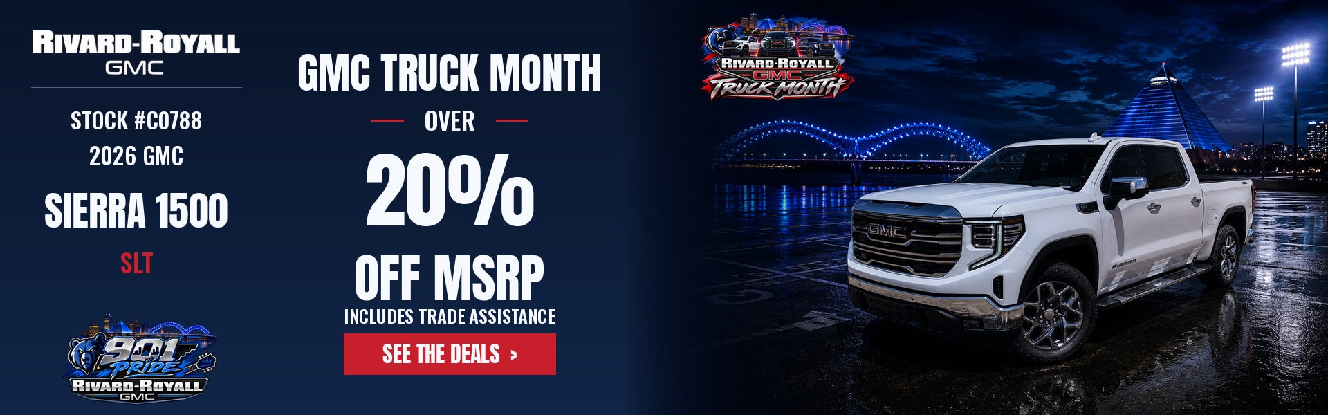 2026 GMC Sierra 1500 SLT over 20% off with trade assist