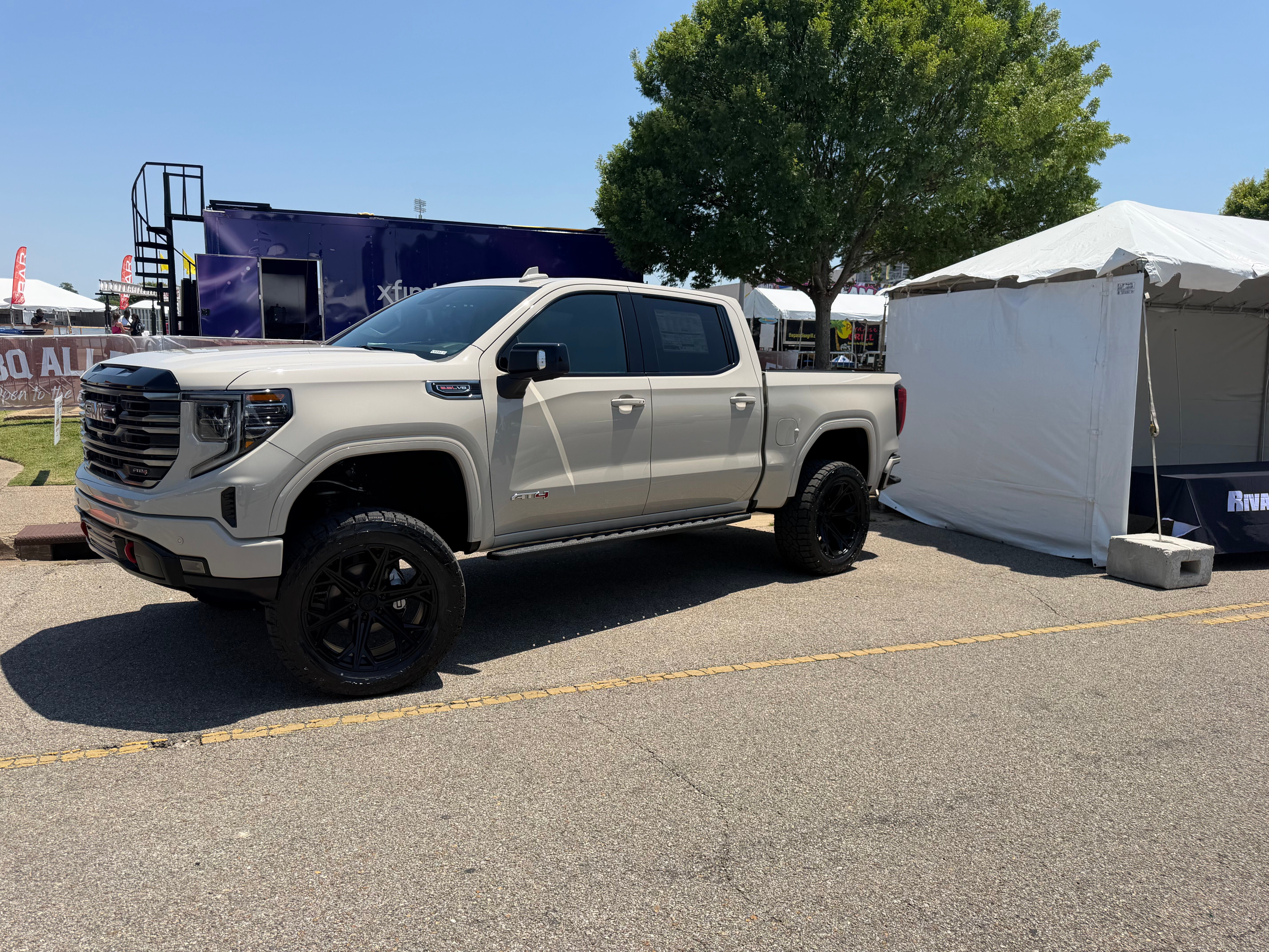 Rivard-Royall GMC tent at the 2026 World Championship Barbecue Cooking Contest at Liberty Park, Memphis
