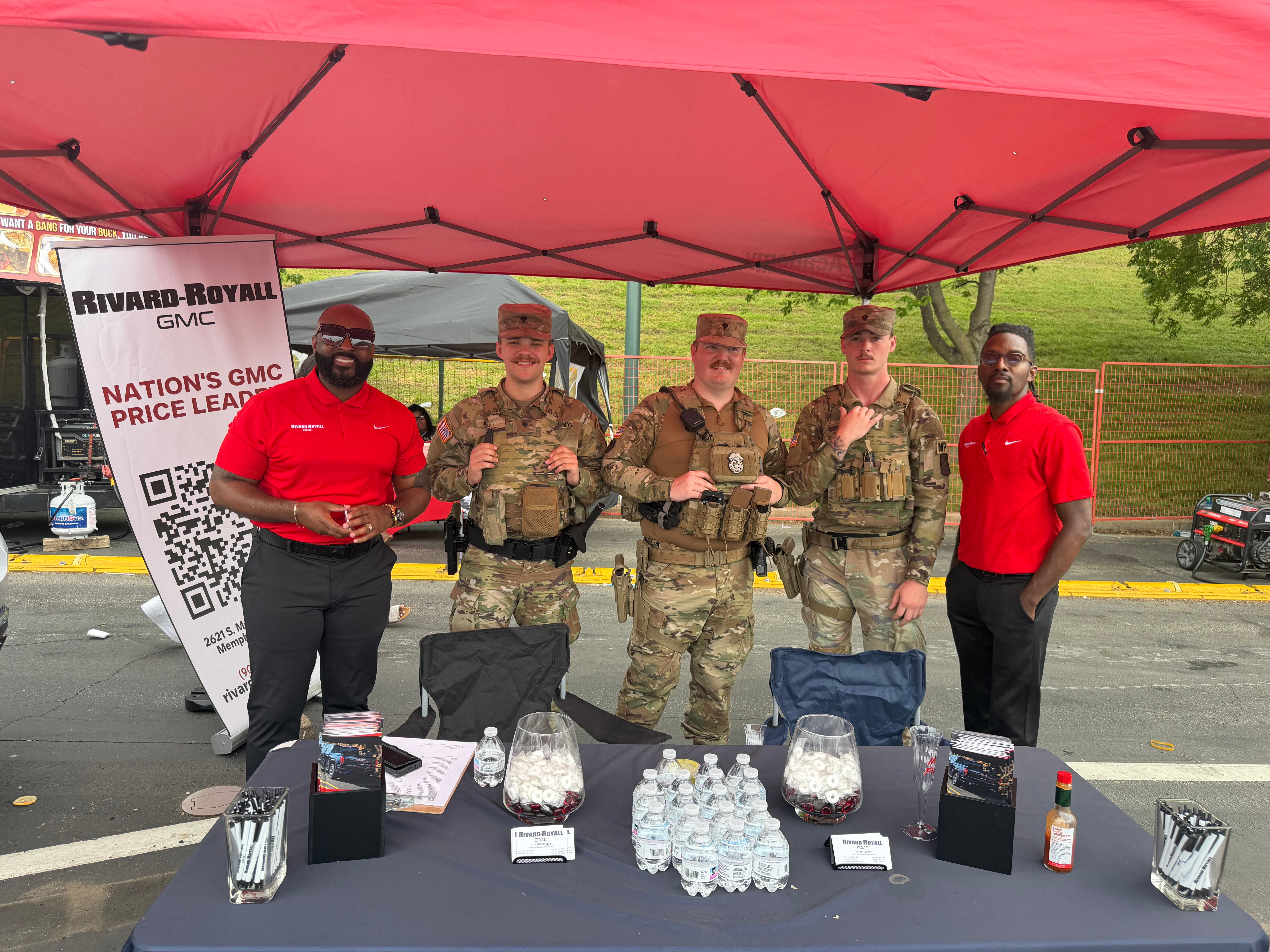 Rivard-Royall GMC team with community members at the 2026 Mimosa Festival Memphis
