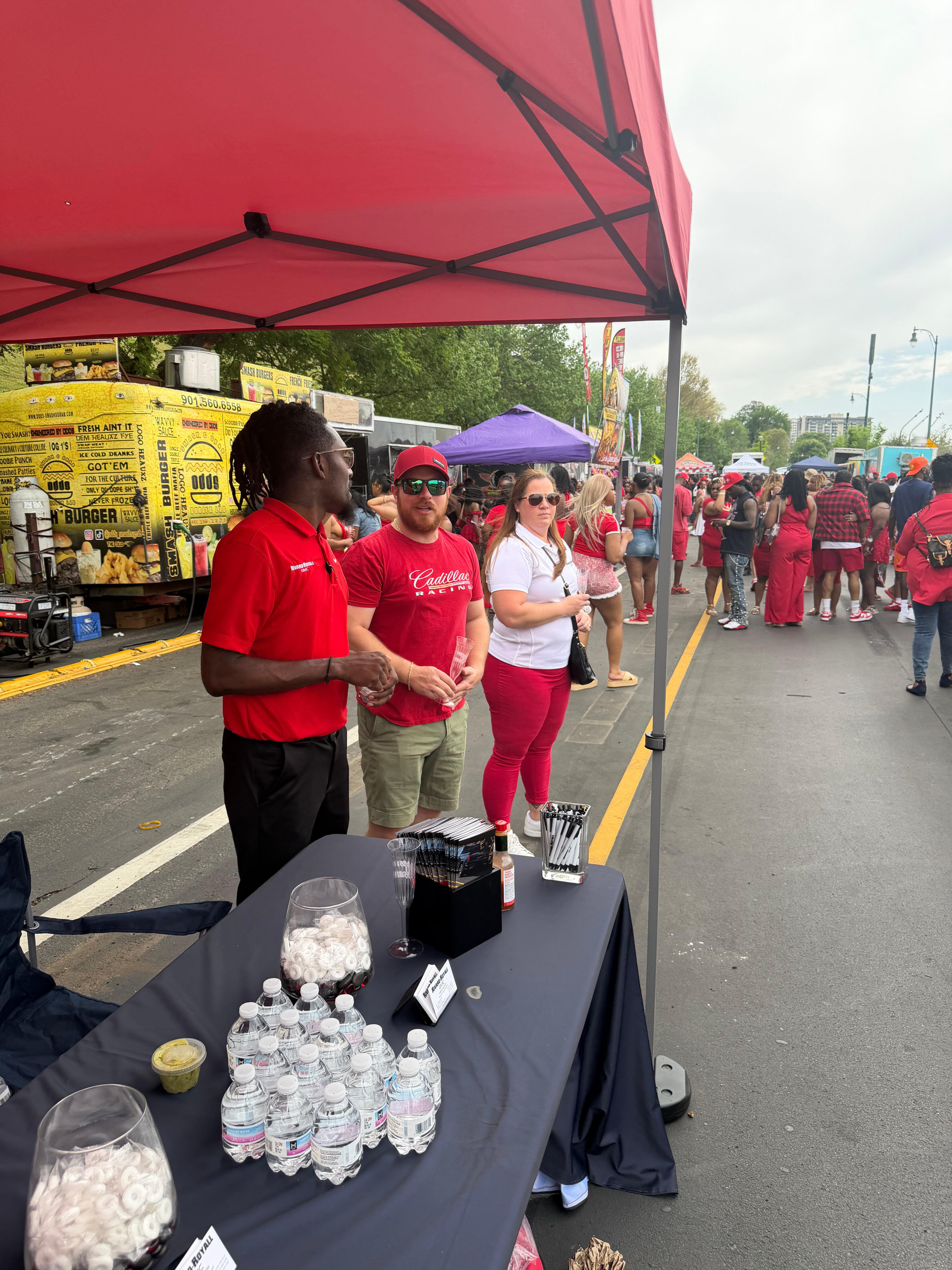 Rivard-Royall GMC team interacting with festival attendees in Downtown Memphis