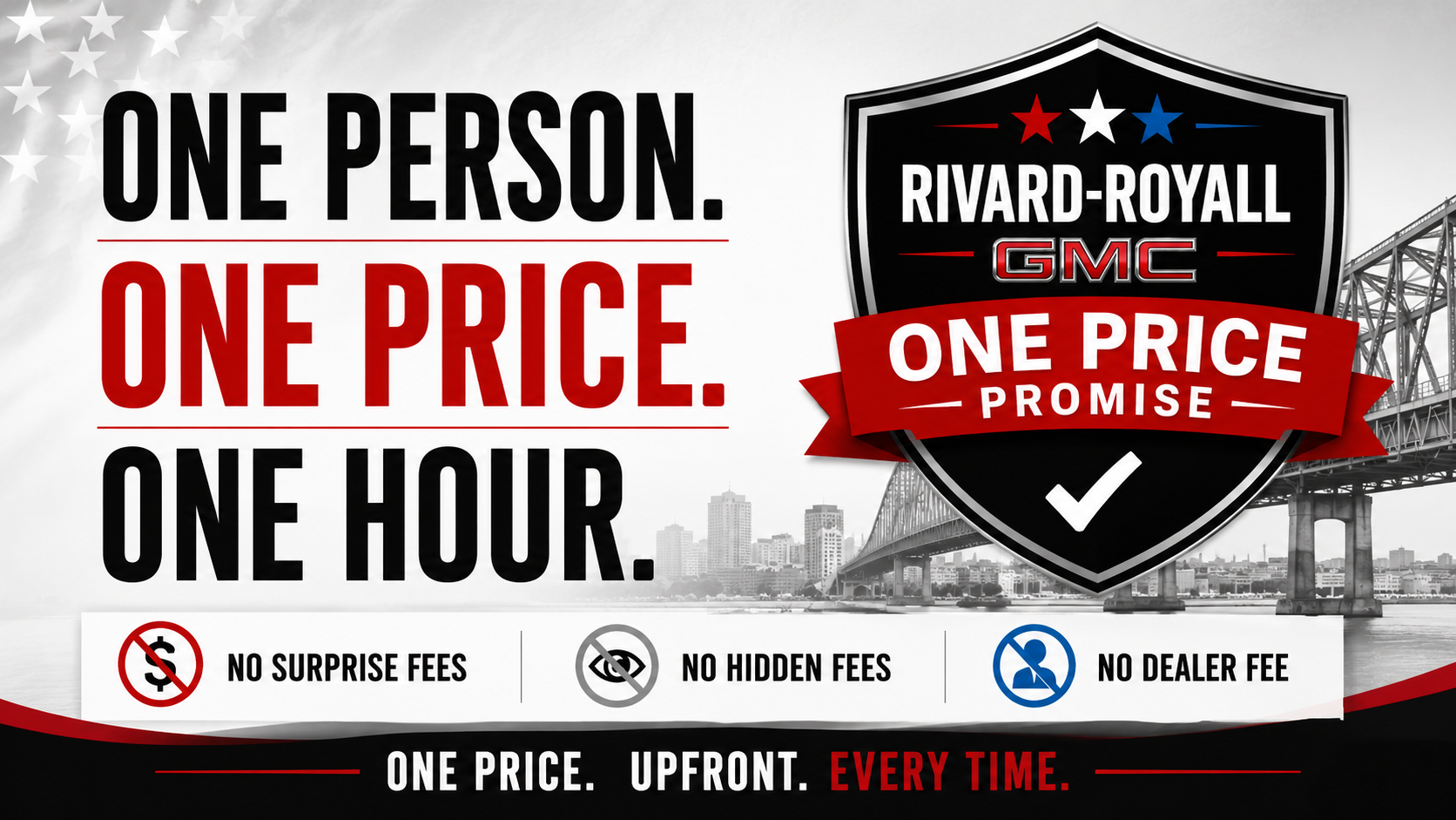 Rivard-Royall GMC One Price Promise banner